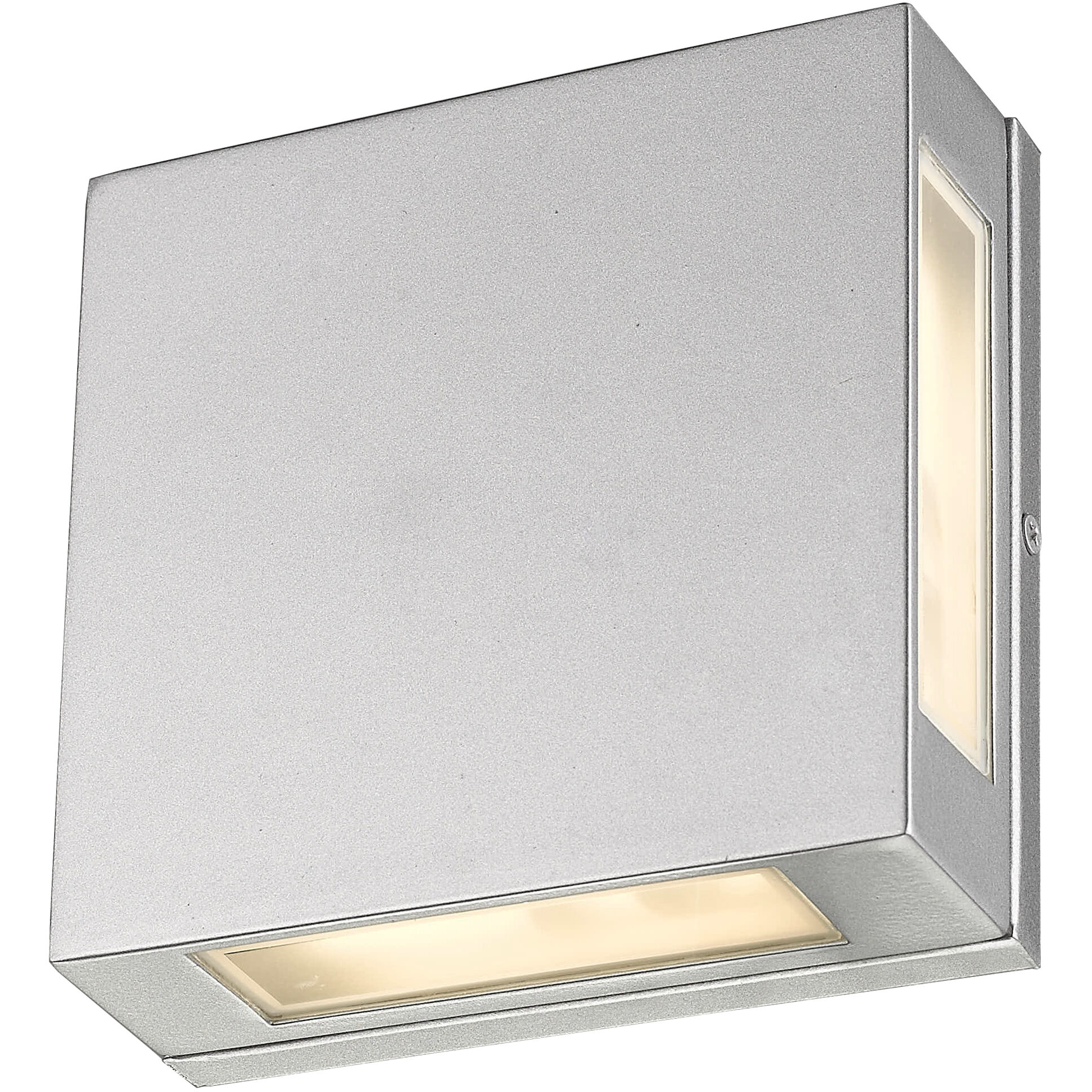 Quadrate LED 9.25 inch Silver Outdoor Wall Light