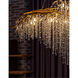 Canada LED 43 inch Gold Chandelier Ceiling Light, Crystal