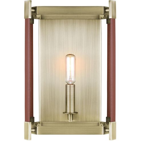 Hadley 1 Light 8 inch Time Worn Brass Wall Sconce Wall Light