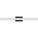Phase 6.3 LED 36 inch Black Linear Vanity Light Wall Light