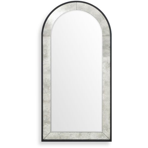 Marlowe 80 X 40 inch Black Iron and Antique Style Mirror Mirror