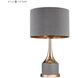 Cone Neck 18.5 inch 100 watt Gray with Gold Table Lamp Portable Light in Incandescent