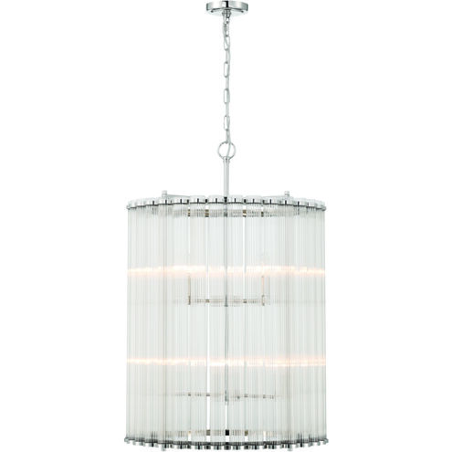 Glasbury 8 Light 22 inch Nickel Chandelier Ceiling Light