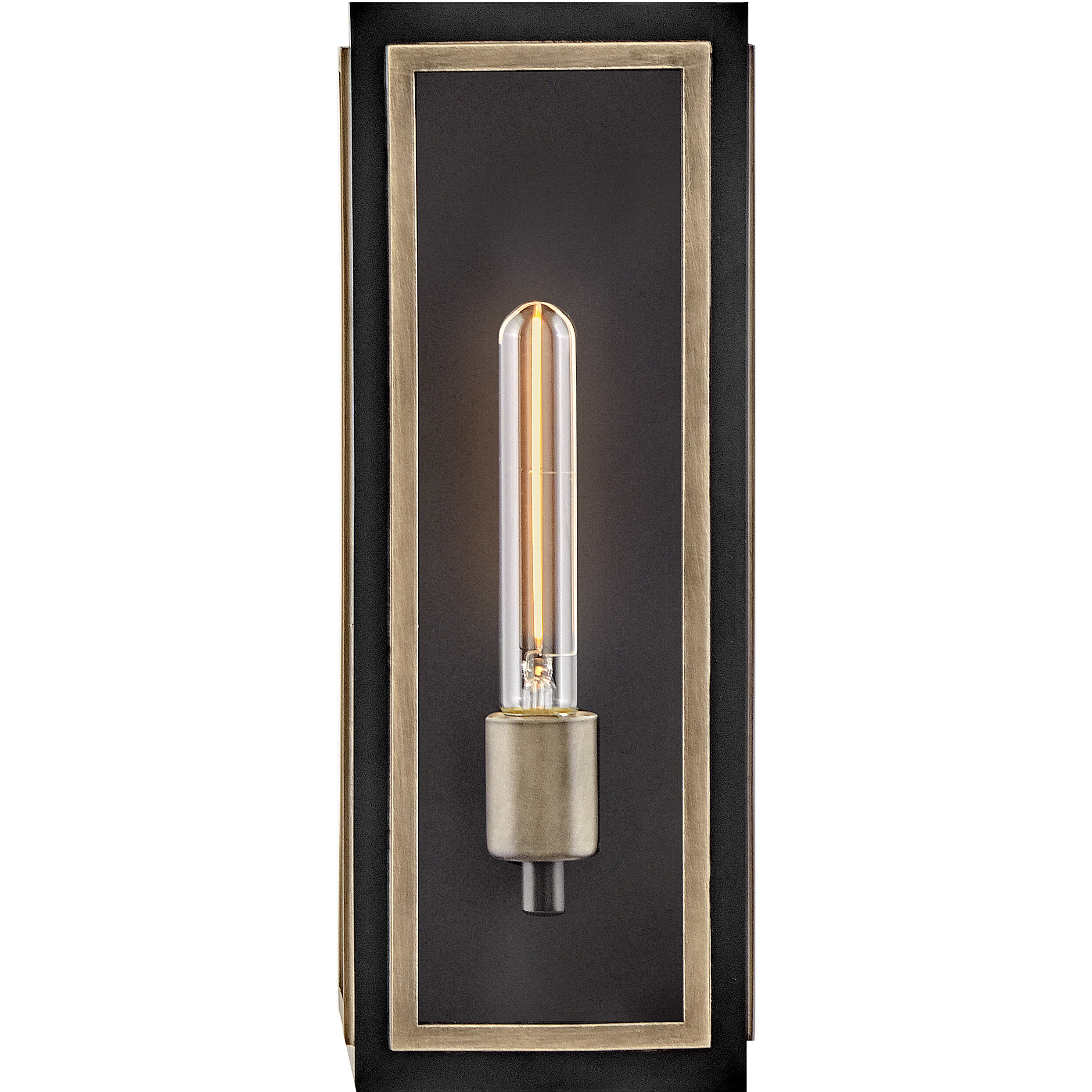 Shaw 1 Light 15 inch Black with Burnished Bronze Outdoor Wall Mount