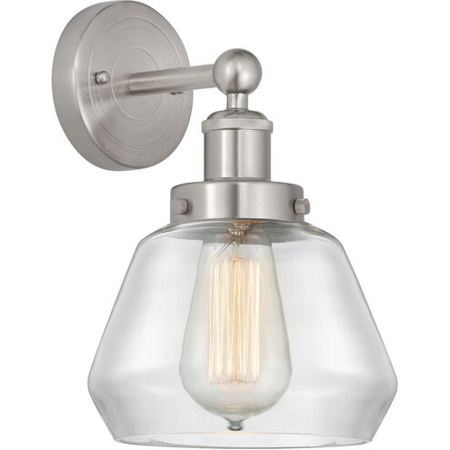 Fulton 1 Light 6.5 inch Brushed Satin Nickel Sconce Wall Light