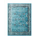 Mumbai 87 X 63 inch Aqua/Sky Blue/Black/White Rugs, Rectangle