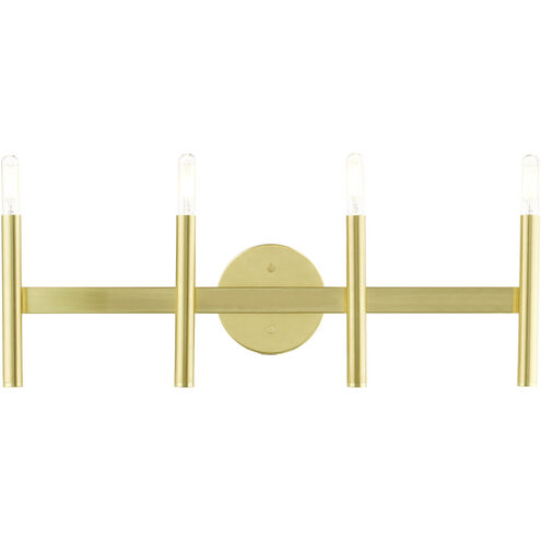 Copenhagen 4 Light 24 inch Satin Brass ADA Vanity Sconce Wall Light