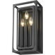 Easton 3 Light 8 inch Matte Black Wall Sconce Wall Light