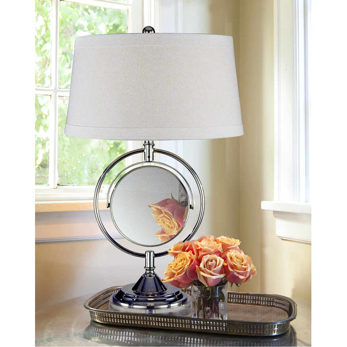 Springdale 25 inch 100.00 watt Chrome Table Lamp Portable Light