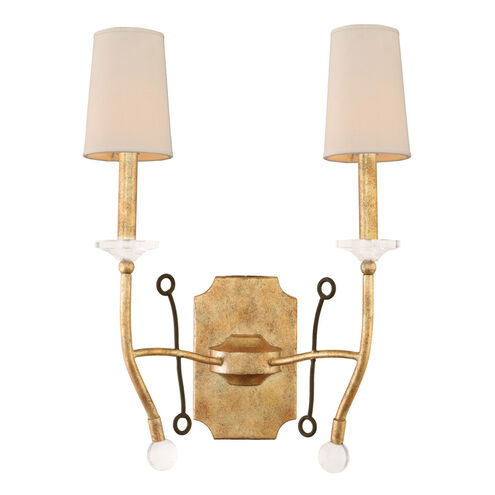 Waverly 2 Light 15.5 inch Honey Gold Wall Bracket Wall Light