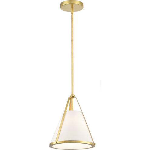 Fulton 1 Light 9.25 inch Antique Gold Pendant Ceiling Light