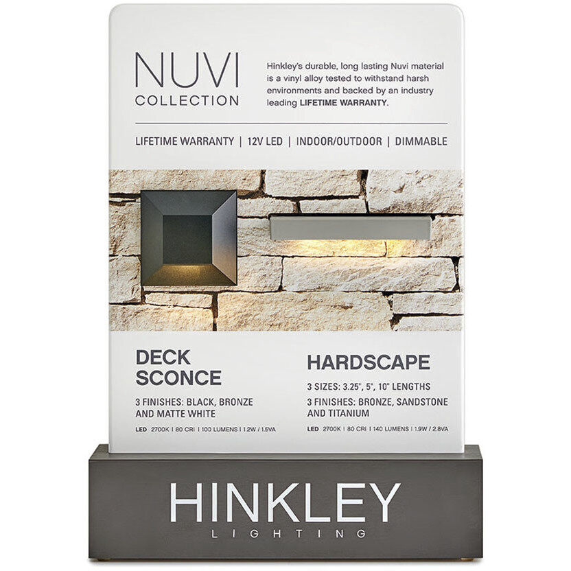 Nuvi 12v 1.40 watt Black Landscape Deck Sconce, Square