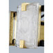 Radiant LED 48.75 inch Black and Gold Leaf Bath Vanity Wall Light