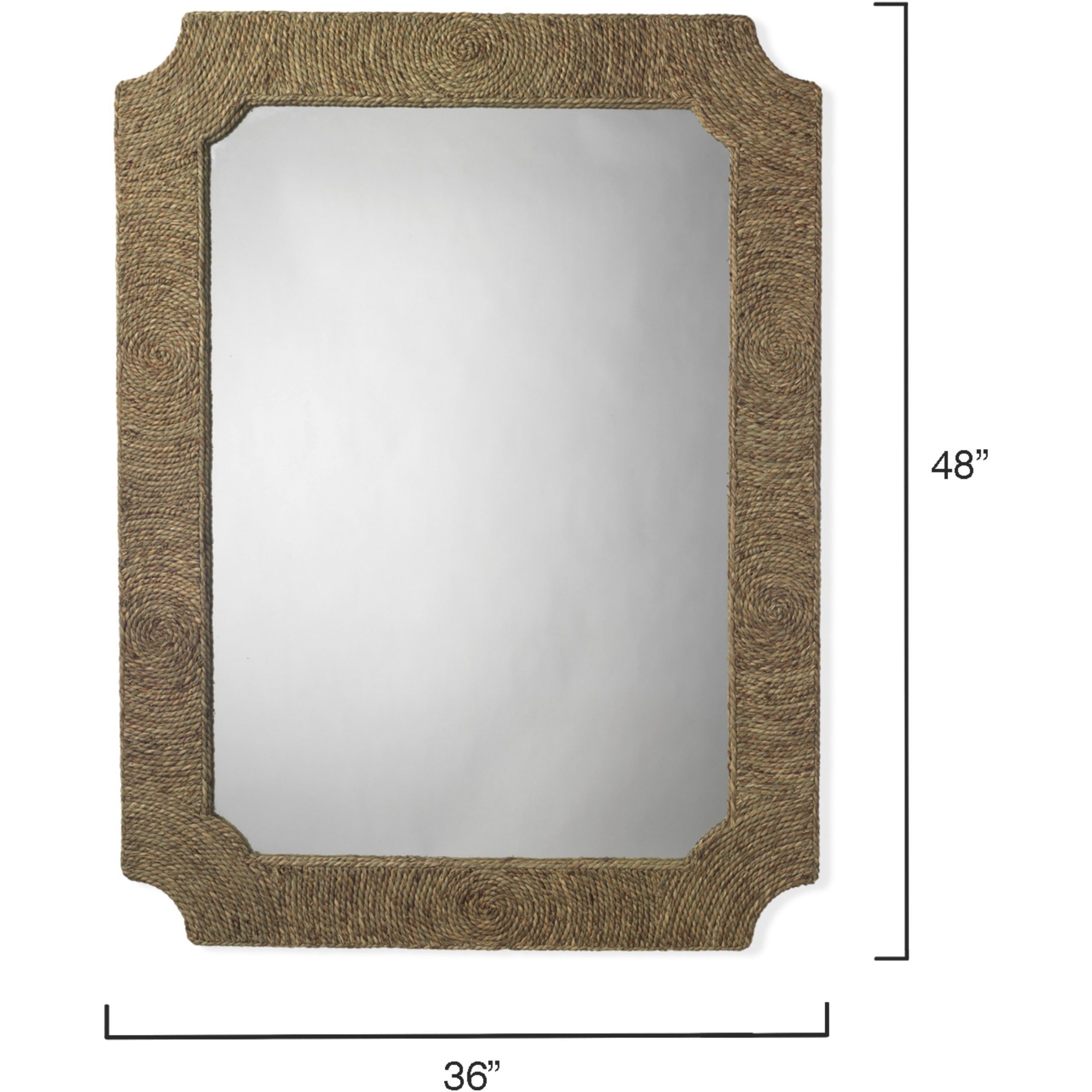 Marina 48 X 36 inch Natural Seagrass Mirror