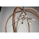 Abbey LED 24 inch Faux Wood and Polished Nickel Pendant Ceiling Light