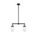 Franklin Restoration Dover 2 Light 21 inch Black Antique Brass Island Light Ceiling Light in Clear Glass, Franklin Restoration