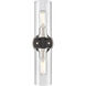 Barker 2 Light 18.75 inch Satin Nickel And Graphite Bath Vanity Wall Light