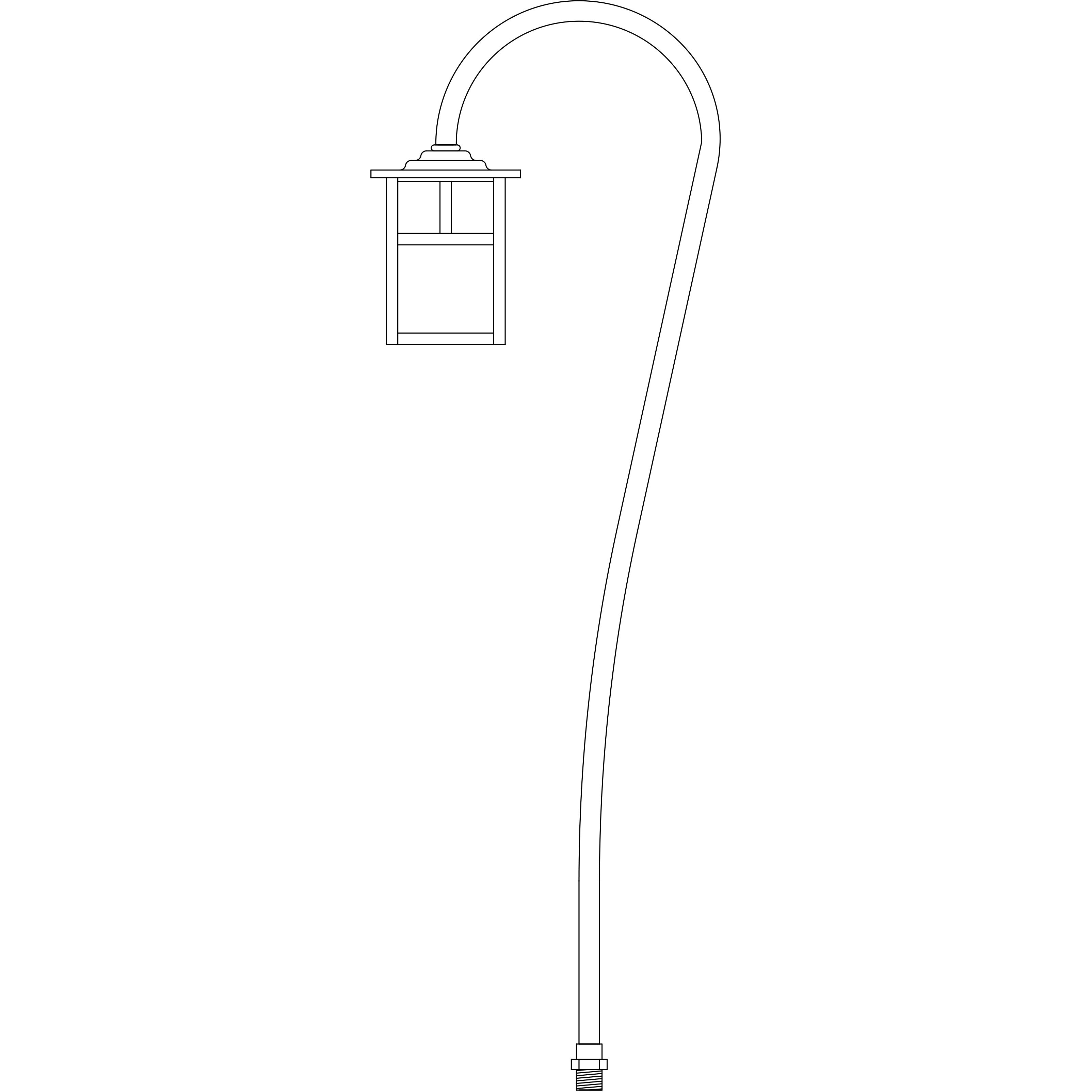 Mission 12V 18 watt Verdigris Patina Landscape Light in White Opalescent, T-Bar Overlay