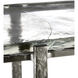 Acea 22.5 X 21 inch Graphite and Clear Side Table