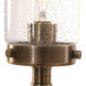 Selane 32 inch 40 watt Antique Brass and Black Marble Hurricane Lamp Portable Light