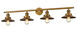 Franklin Restoration Railroad 4 Light 44 inch Brushed Brass Bath Vanity Light Wall Light, Franklin Restoration