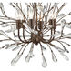 Crislett 6 Light 31 inch Sunglow Bronze Chandelier Ceiling Light