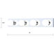 Vanity Strips 4 Light 24 inch Chrome Vanity Light Wall Light