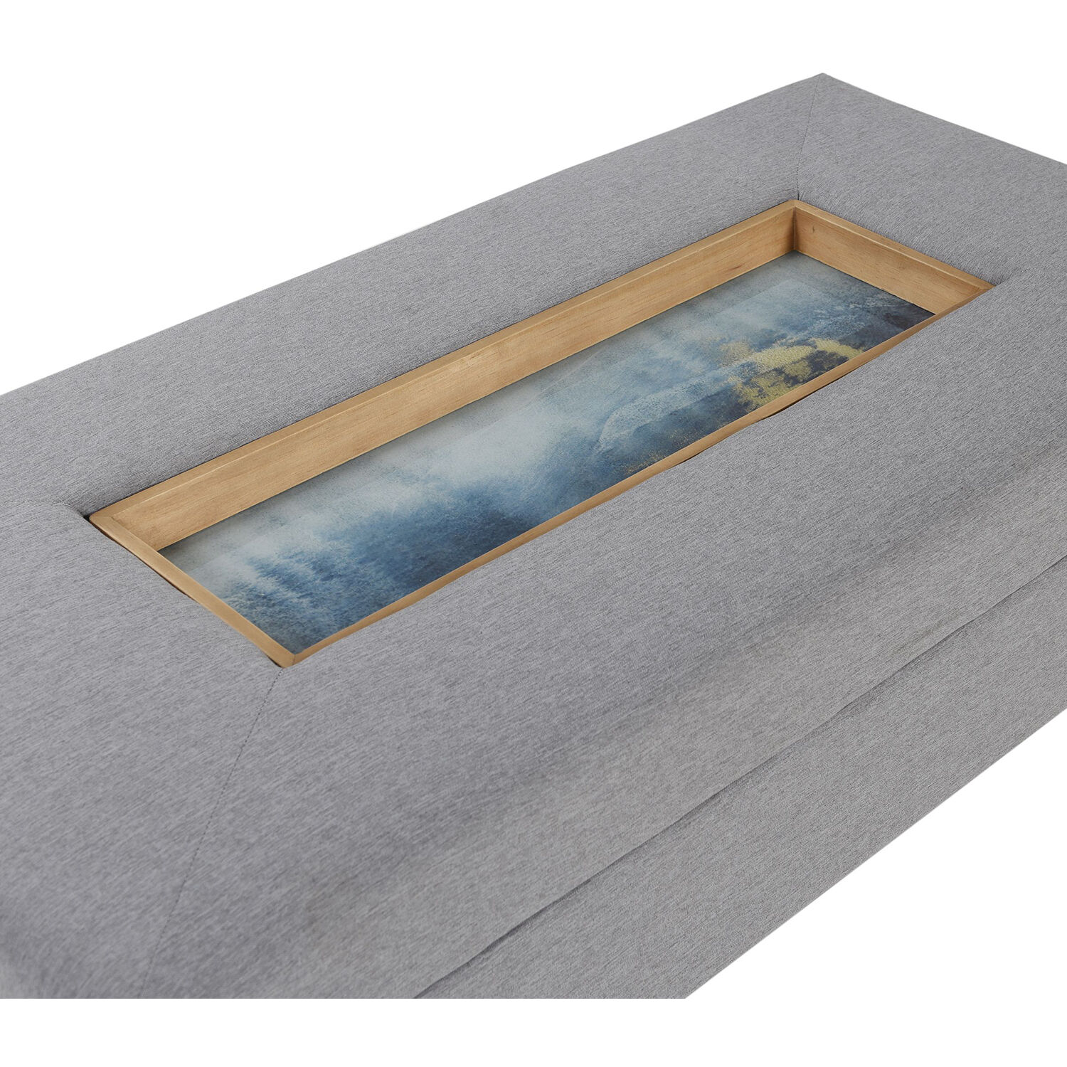 Austin Allen James 49.6 X 25.2 inch Gray and Clear Coffee Table