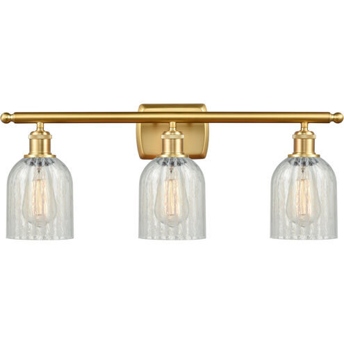 Ballston Caledonia LED 26 inch Satin Gold Bath Vanity Light Wall Light in Mouchette Glass, Ballston