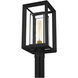 Infinger 1 Light 18 inch Earth Black Outdoor Post Lantern, Large