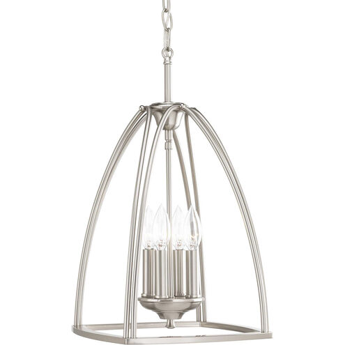 Tally 4 Light 12 inch Brushed Nickel Foyer Pendant Ceiling Light