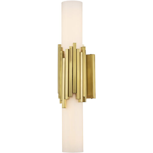 Marvel 2 Light 5 inch Aged Brass Bath Light Wall Light