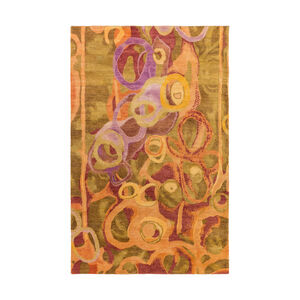Brought to Light 72 X 48 inch Brown and Green Area Rug, Wool