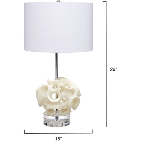 Anya 26 inch 150.00 watt White and Clear Table Lamp Portable Light