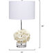 Anya 26 inch 150.00 watt White and Clear Table Lamp Portable Light
