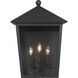 Noble Hill 4 Light 22 inch Sand Coal Outdoor Wall Mount, The Great Outdoors