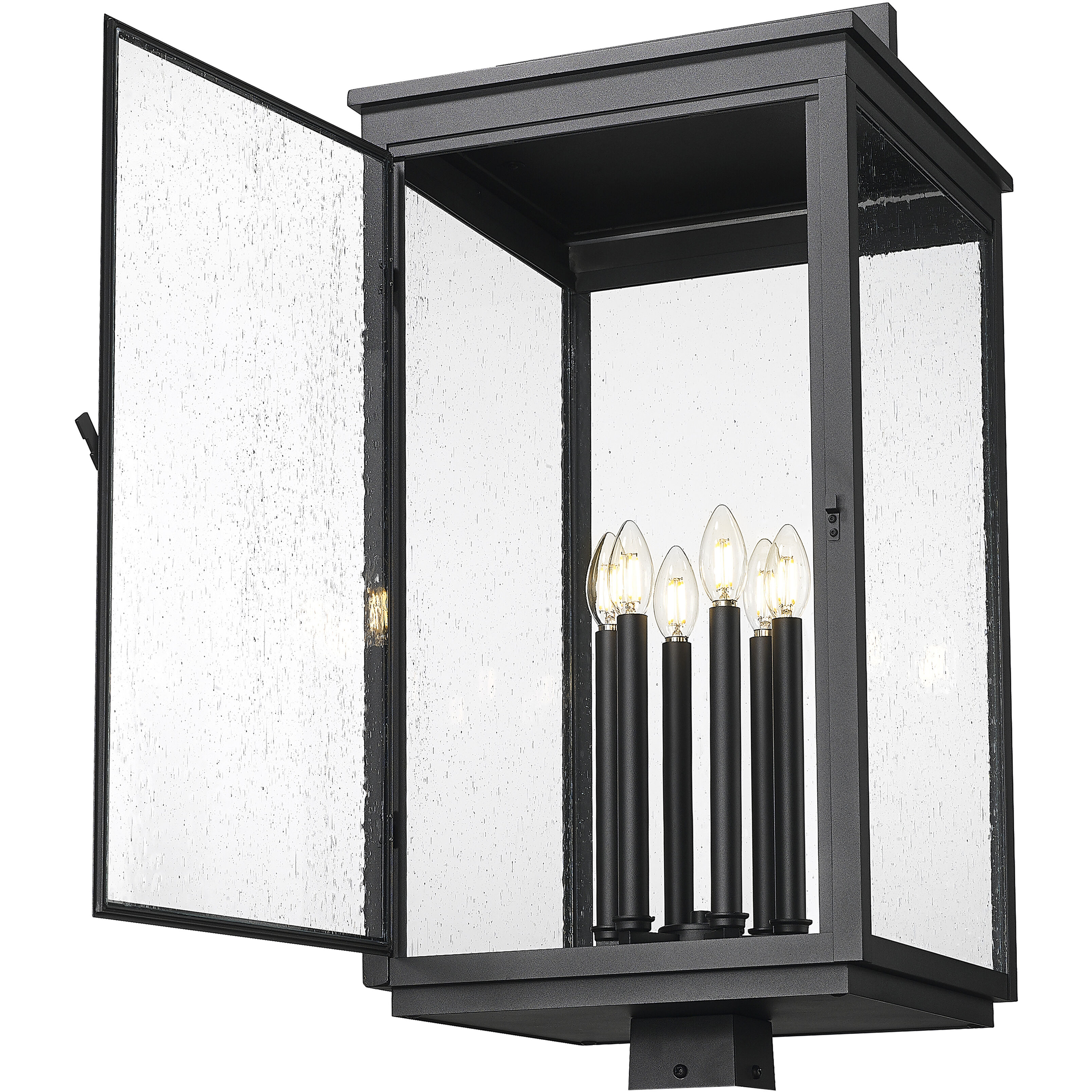 Hartwell 6 Light 31.5 inch Sand Black Outdoor Post Mount Fixture