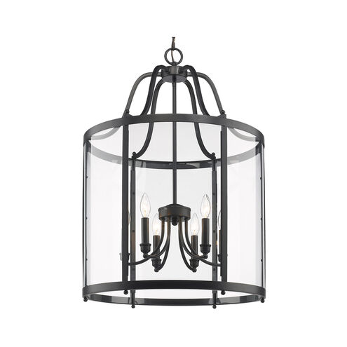 Payton 6 Light 22 inch Matte Black Pendant Ceiling Light, Caged