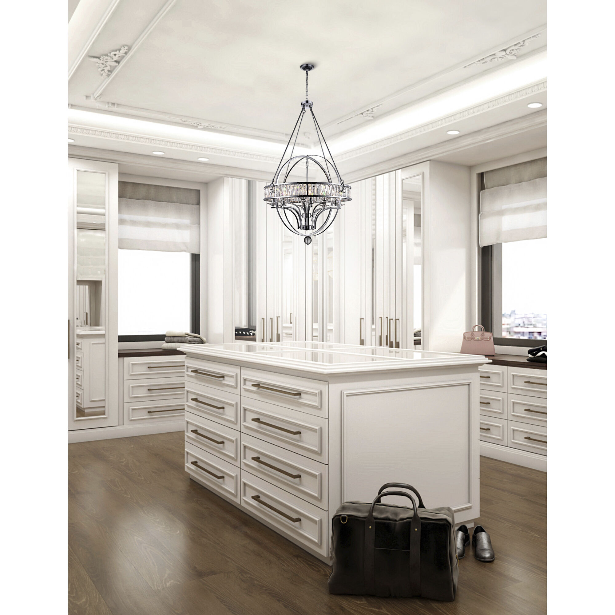 Arkansas 12 Light 42 inch Chrome Chandelier Ceiling Light