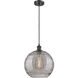 Ballston Athens Deco Swirl 1 Light 12 inch Matte Black Cord Hung Mini Pendant Ceiling Light
