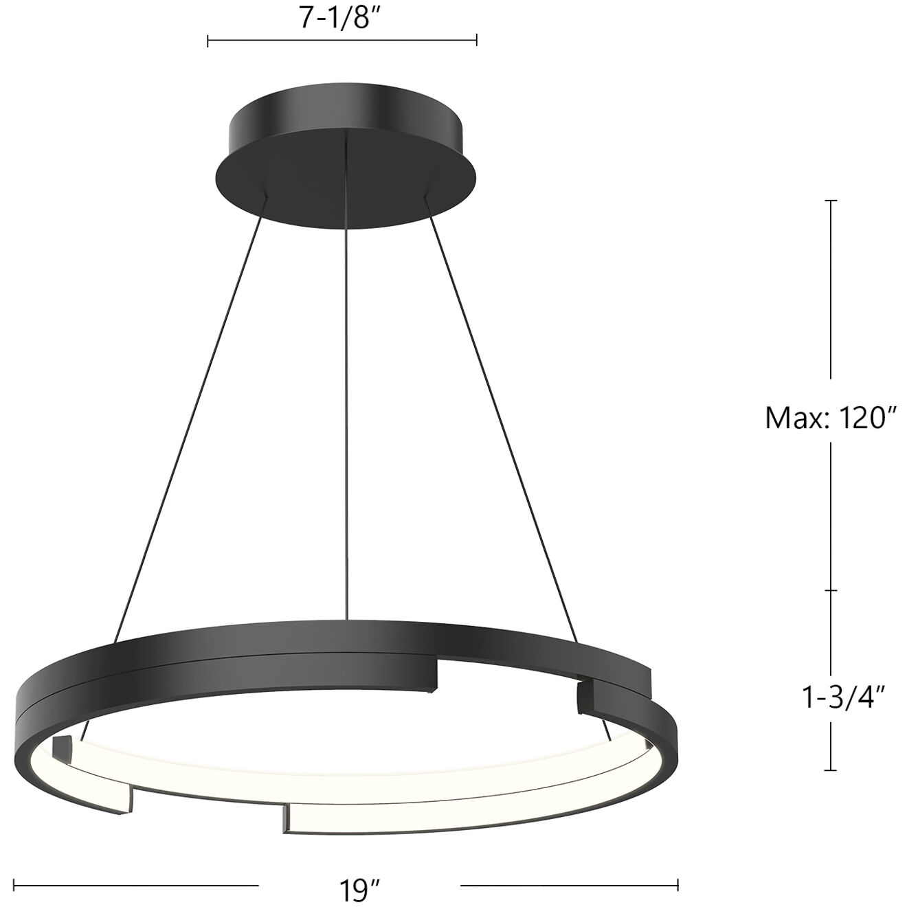 Anello Minor Pendant Ceiling Light in Brushed Nickel