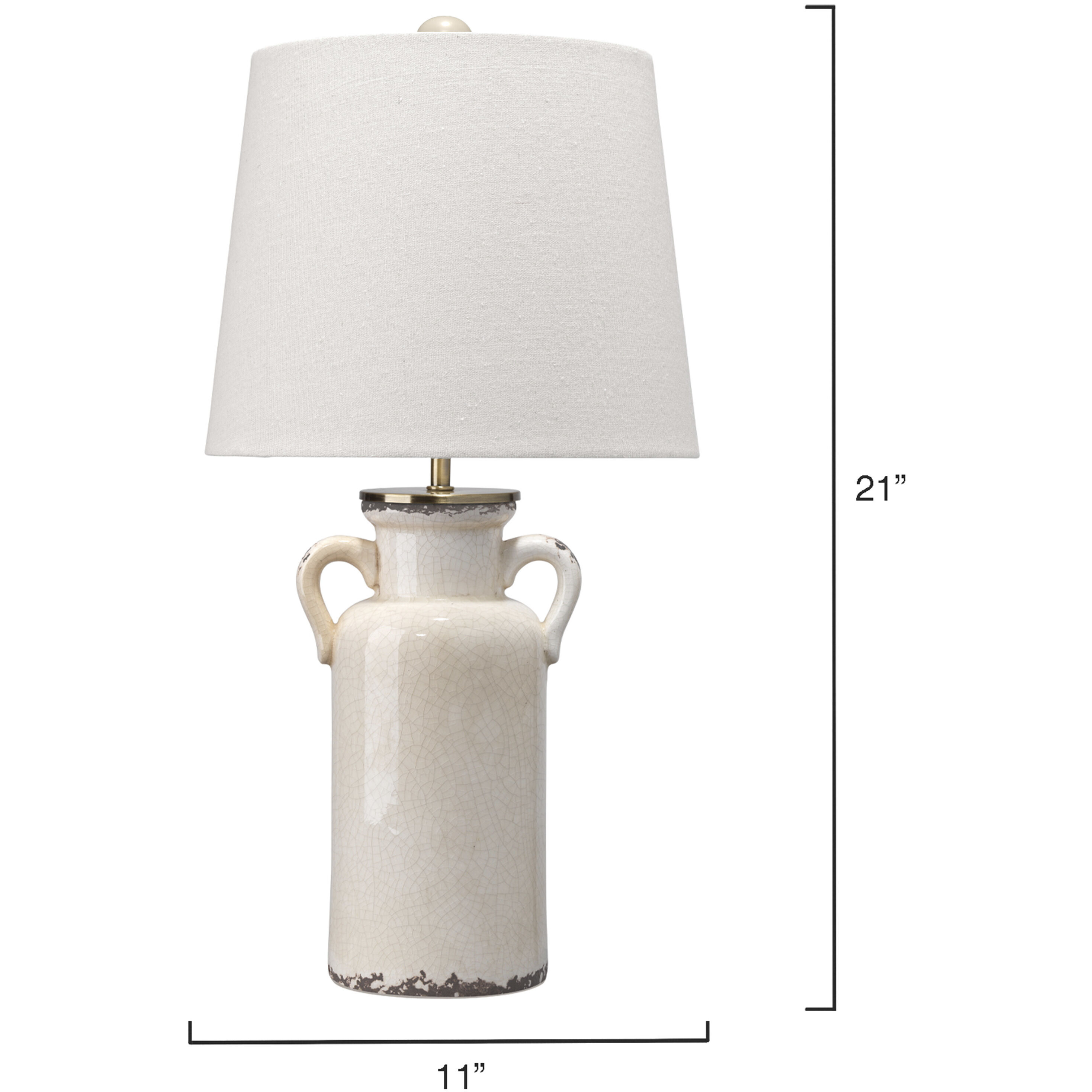 Piper Ceramic 21 inch 60 watt Cream Ceramic Table Lamp Portable Light