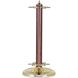 Casual Traditions Polished Brass with Red Cue Stand in Polished Brass/Wood