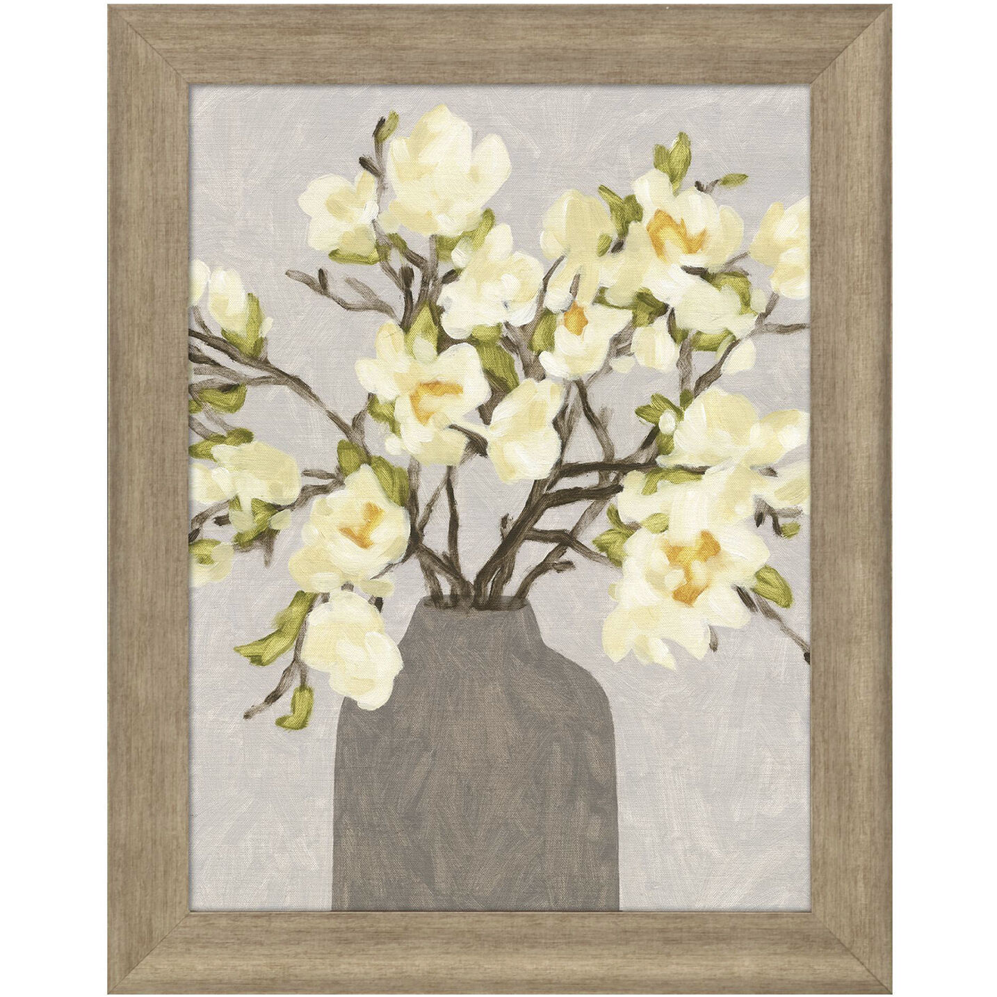 Spring Fling Yellow and Green and Gray and Neutral Framed Art, Propac