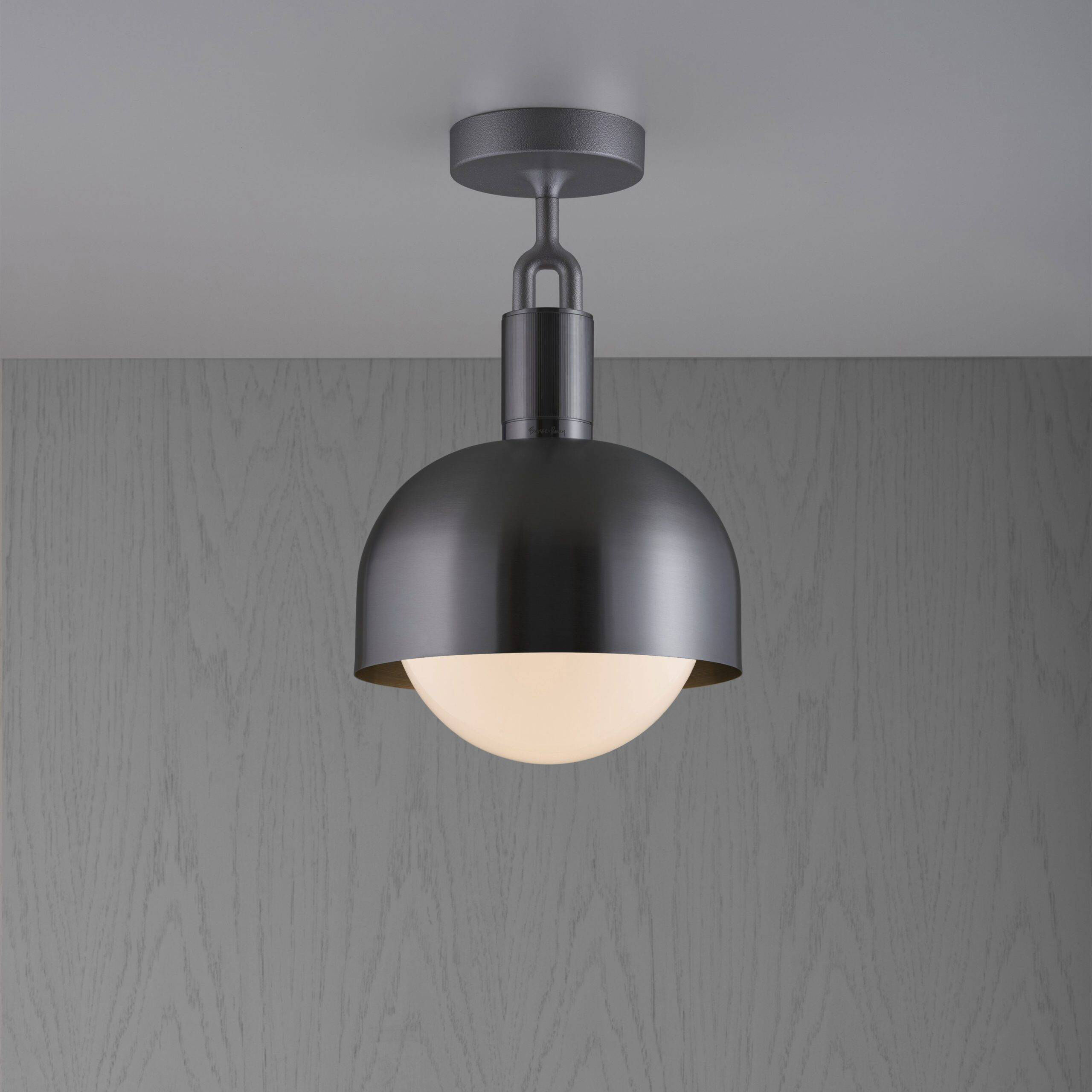 Forked LED 9.84 inch Gun Metal Flush Mount Ceiling Light