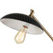 Scarab 66 inch 60 watt Satin Brass with Matte Black Floor Lamp Portable Light