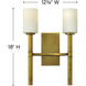 Margeaux 2 Light 12.75 inch Vintage Brass Indoor Wall Sconce Wall Light