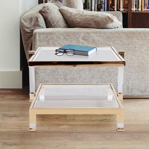 Goldwyn 29 X 20.25 inch Gold Side Table