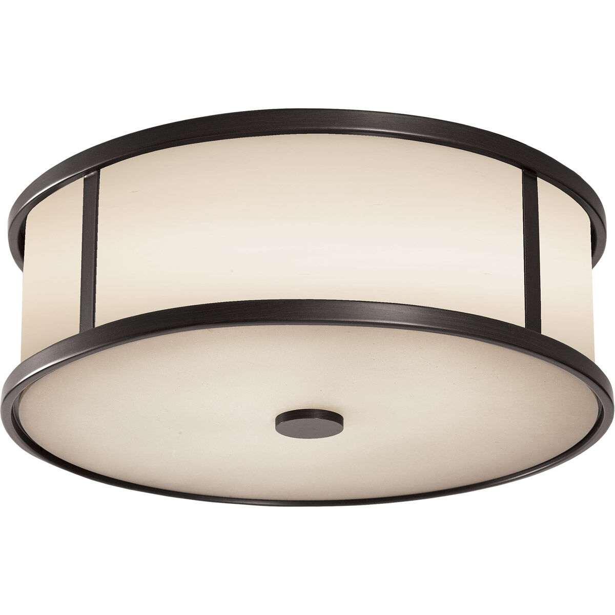 Galena 3 Light 14 inch Espresso Outdoor Flush Mount