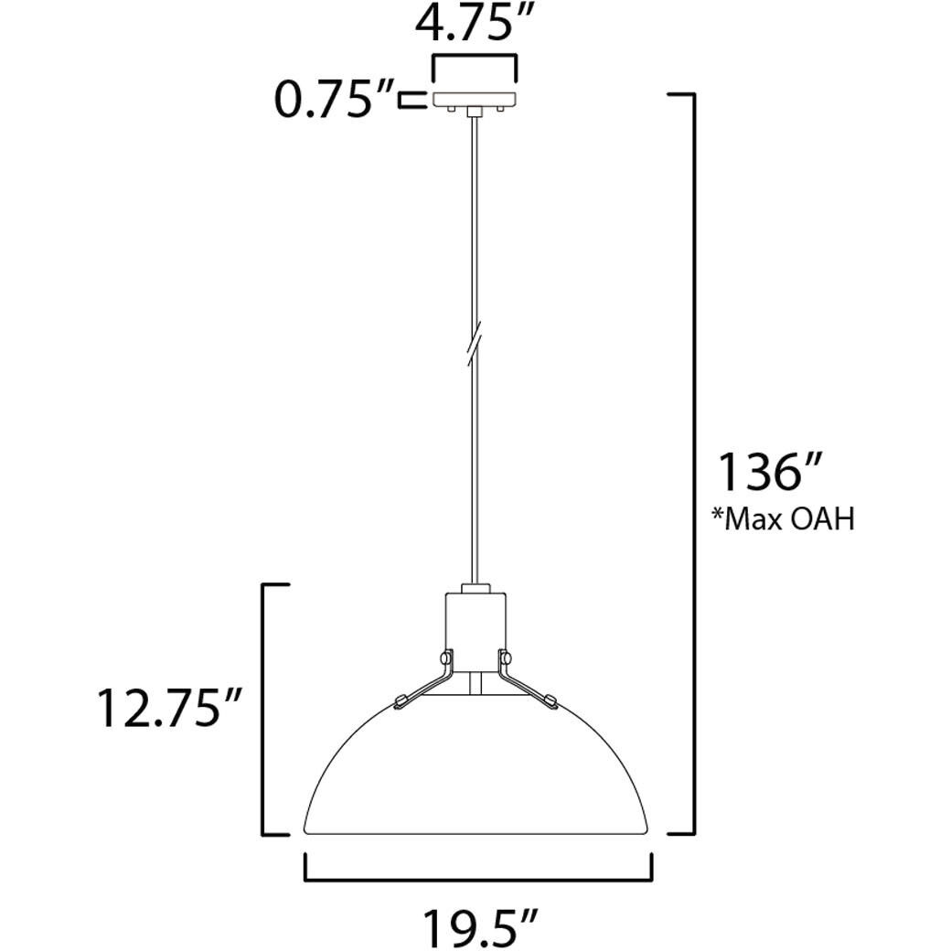 Dawn Single Pendant Ceiling Light in Satin Nickel